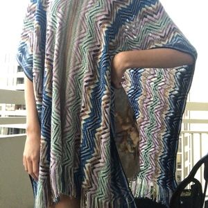 Missoni wool poncho made in Italy